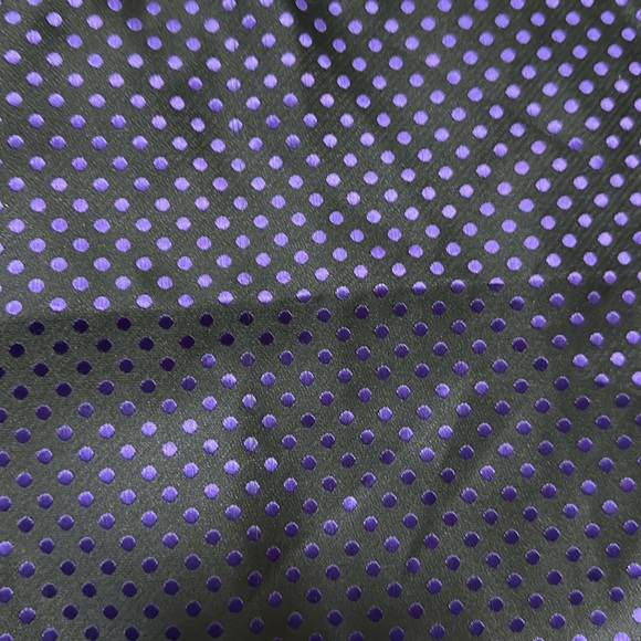 Three Men’s Pocket Square. Blue, Red, and Purple. With Polka Dots. 100% silk - Picture 5 of 5